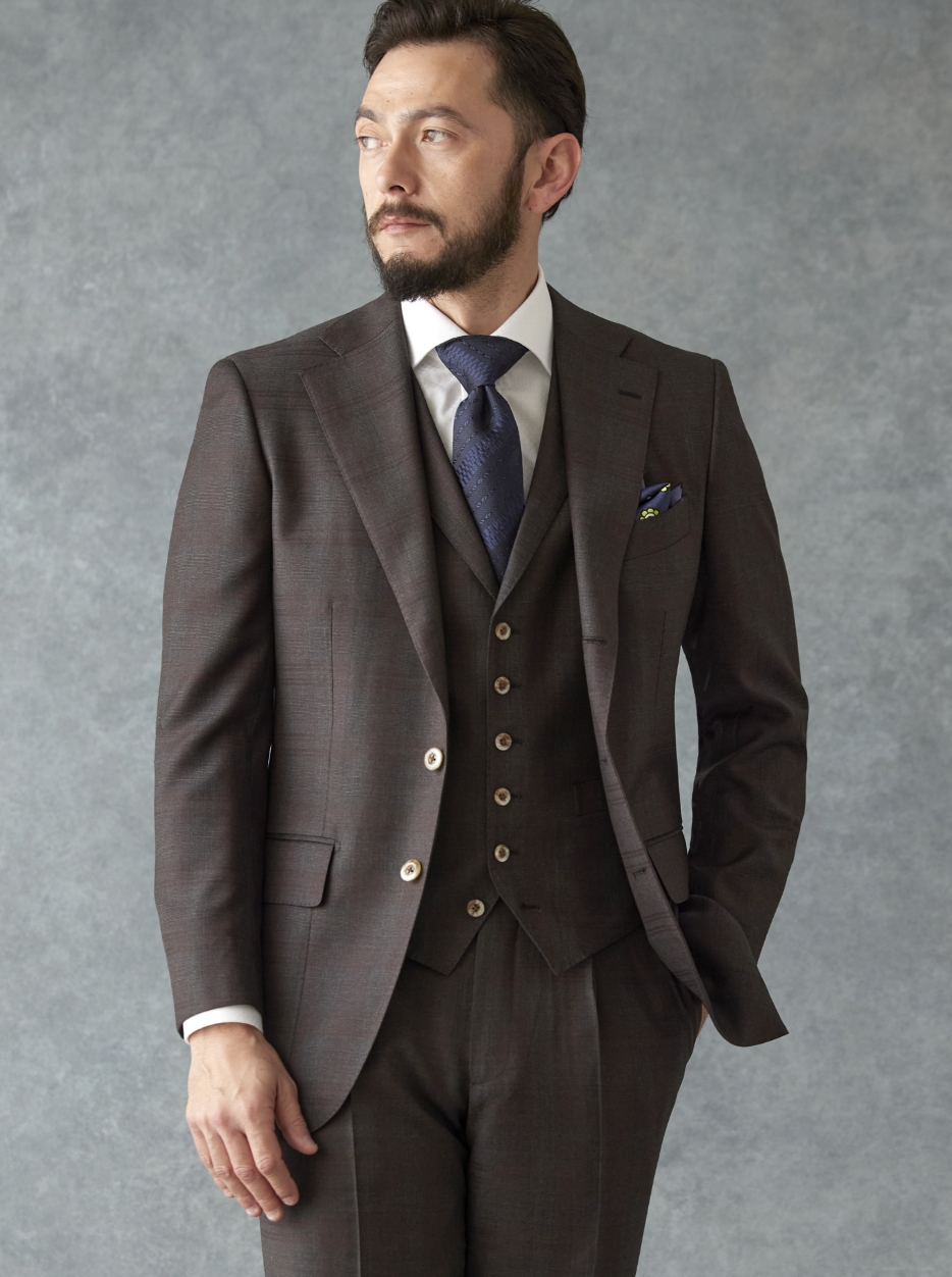 銀座グローバルスタイル KAISER イタリア製高級生地REDA セットアップ