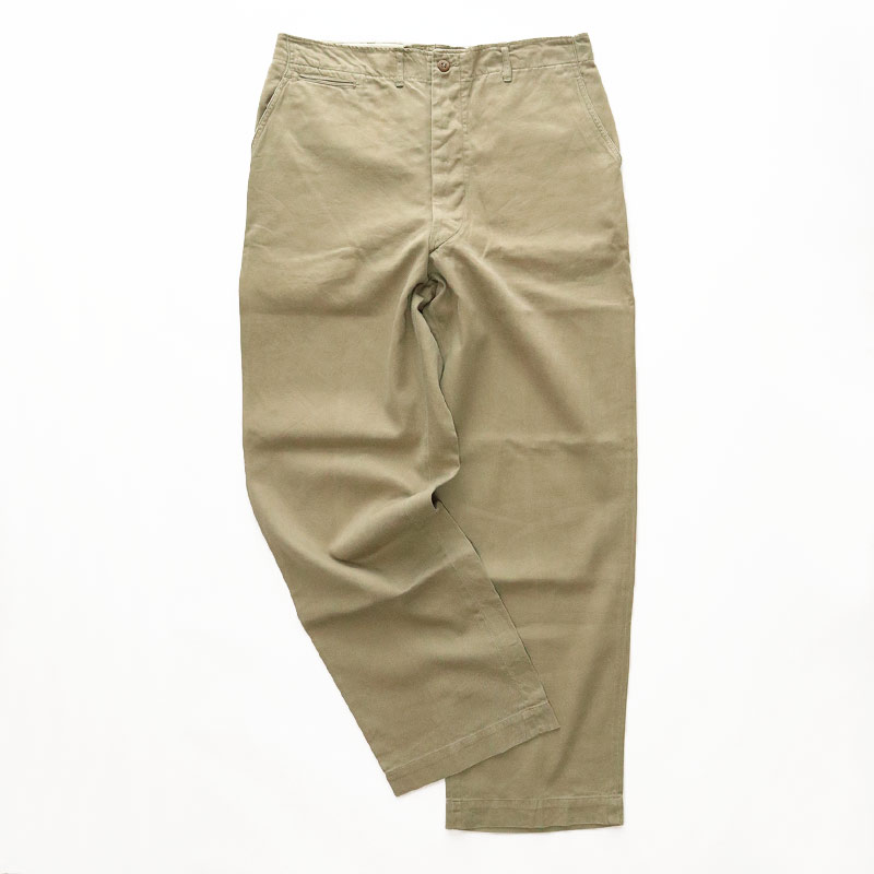 50's US ARMY M-45 KHAKI COTTON TROUSERS【W36 程度】,USED/VINTAGE