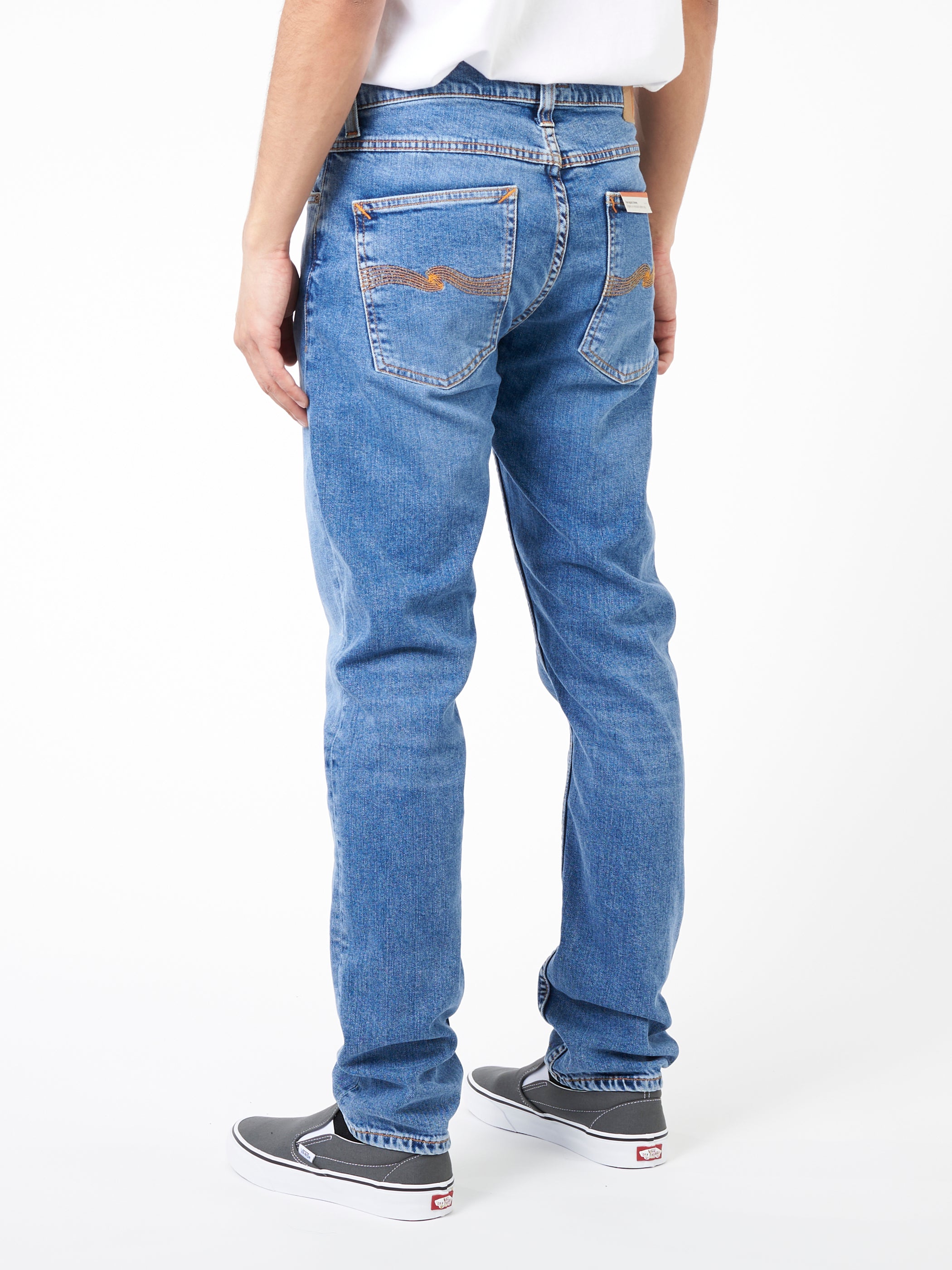 Nudie Jeans - Lean Dean in Lost Orange (Light Blue Wash) – gravitypope