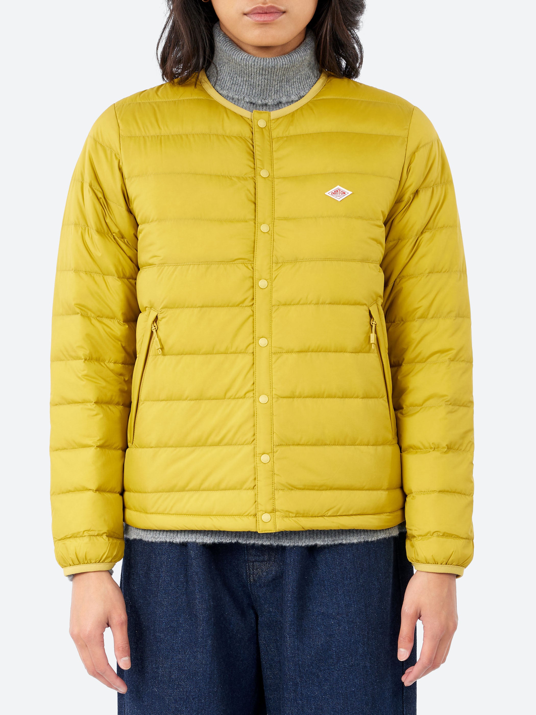 Danton - Women's Inner Down Crewneck Jacket in Light Brown