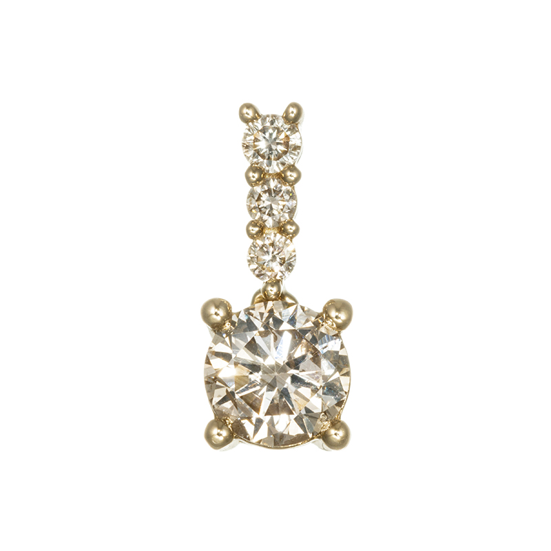 GSTV K18YG ブラウンダイヤモンド ペンダントトップ BRD 約0.30ct BRD