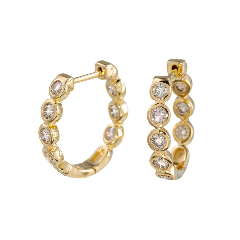 GSTV K18YG ブラウンダイヤモンド ピアス BRD 約0.70ct