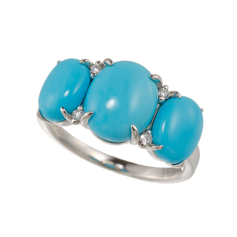 GSTV PT950 スリーピングビューティーターコイズ(スタビライズ) ダイヤ