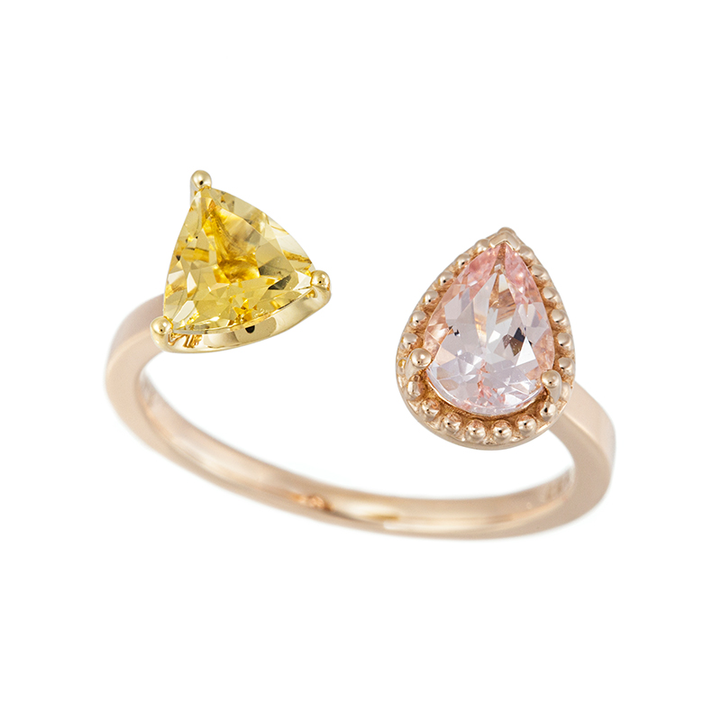 K18イエローゴールド モルガナイト リップリング 楽天市場】K18