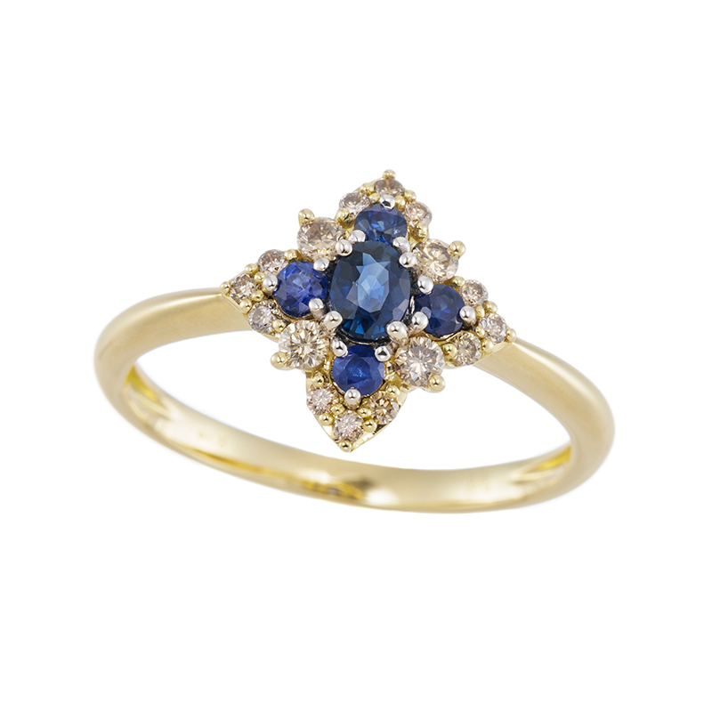 r*様 18金約7g サファイア0.55カラット 18金 サファイア ダイヤモンド