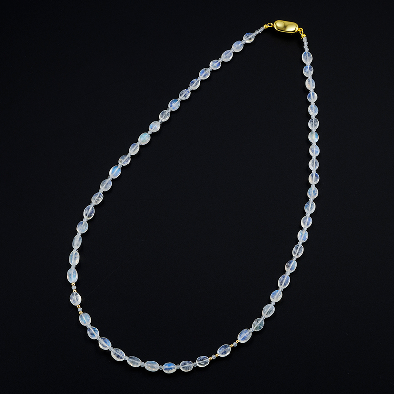 GSTV SV/K18YG ムーンストーン ネックレス MO 約54.00ct