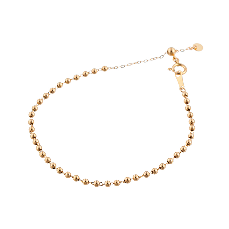 GSTV K18PG プレーンボール ブレスレット 長さ：約18cm 幅：約2.0mm