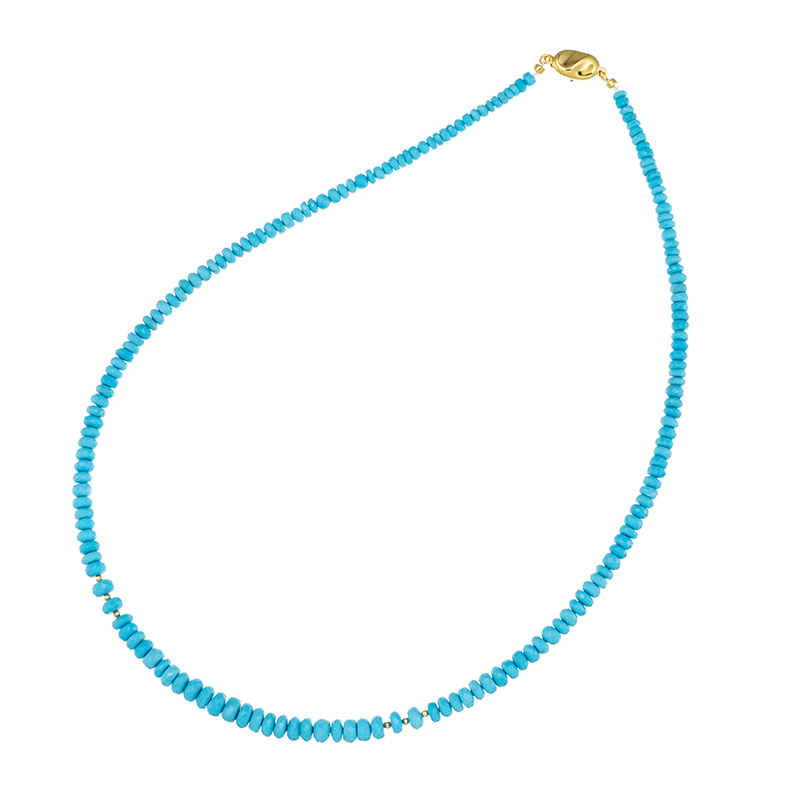 GSTV SV/K18YG ターコイズ(スタビライズ) ネックレス TQ 約62.00ct