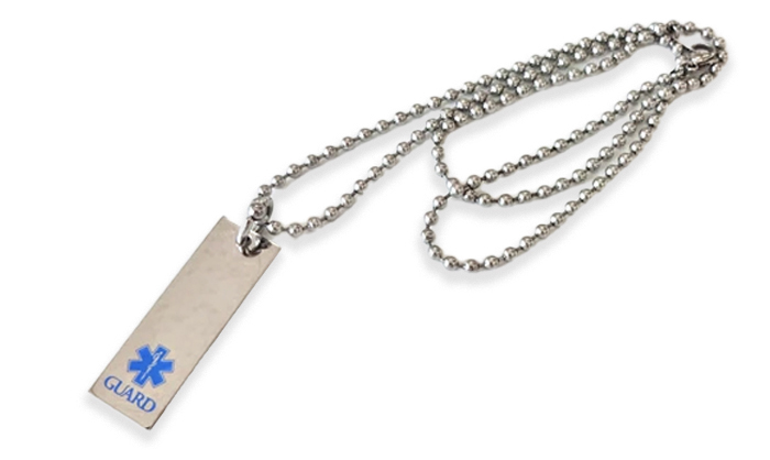 刻印なし】ワンポイント IDプレート ステンレス ネックレス