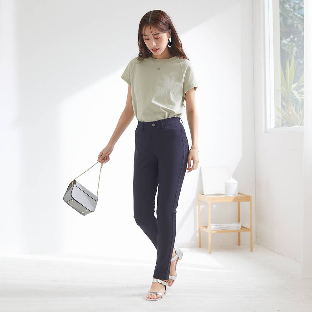 冷感・スキニー】綿混レギンスパンツ【SALE】 TZV514 :レディース