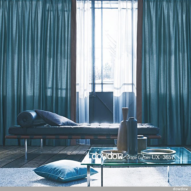 フレンチシック】無地のシャンタンのドレープカーテン＆シェード【UX