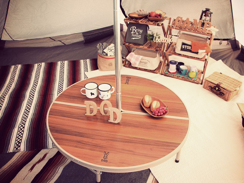 ワンポールテントテーブル（ブラウン） TB6-487 - DOD（ディーオー