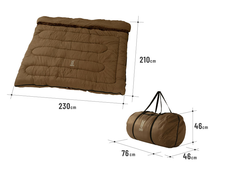 わがやのシュラフRICH（ライトブラウン） S4-188-BR - DOD（ディーオー