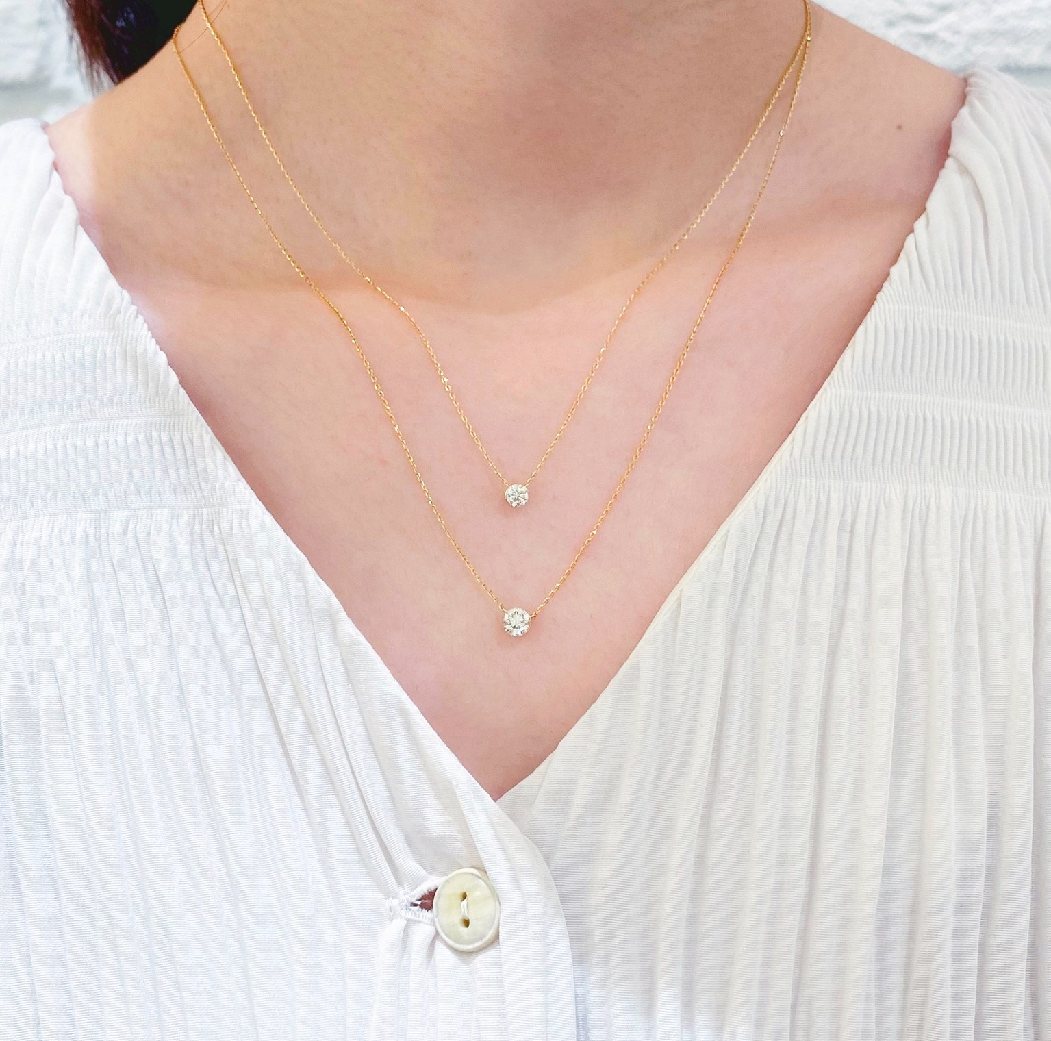 agete】永遠の定番、一粒ダイヤモンドネックレス˚✧₊⁎ | アガット