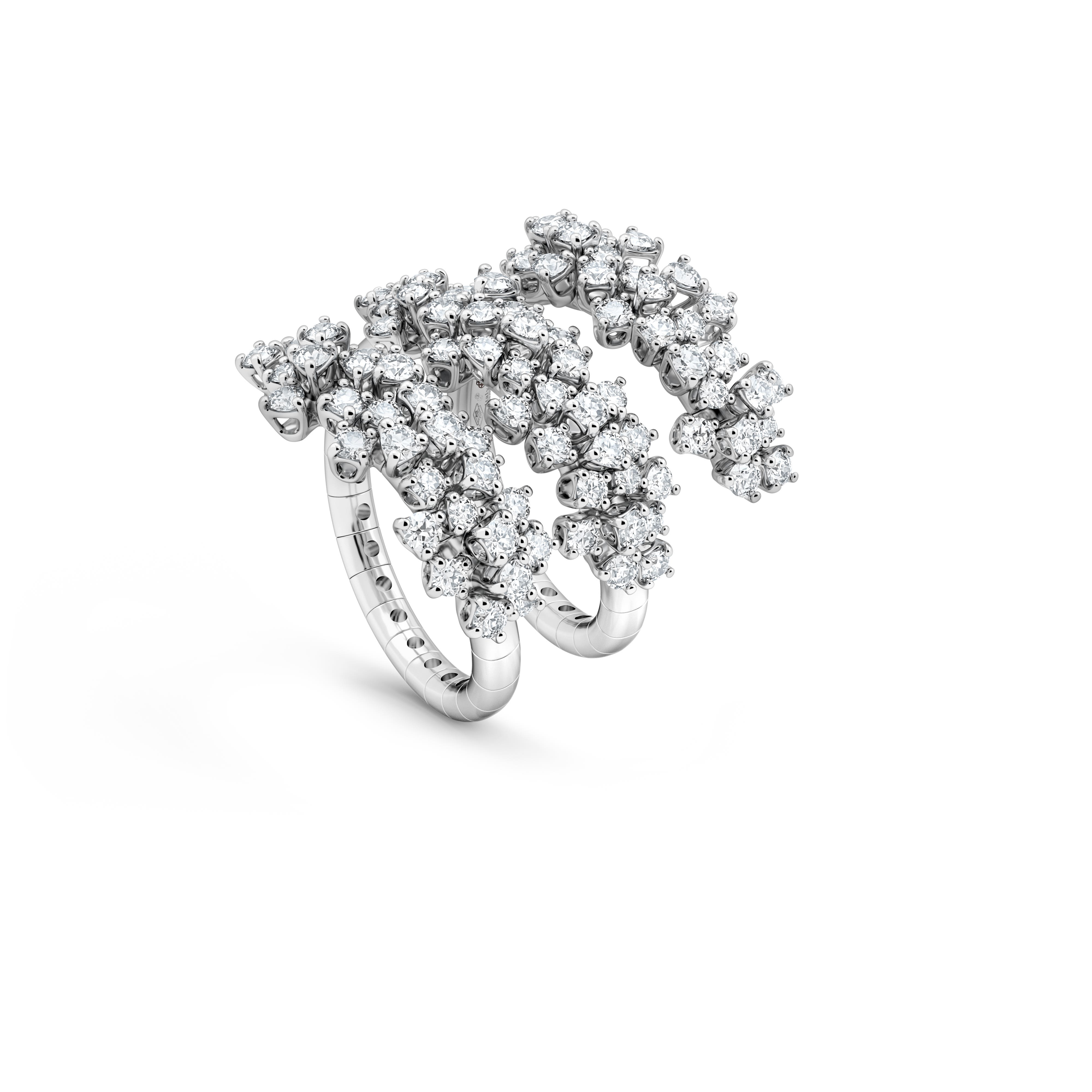 ホワイトゴールド、ダイヤモンド（複数）リング - Damiani MIMOSA