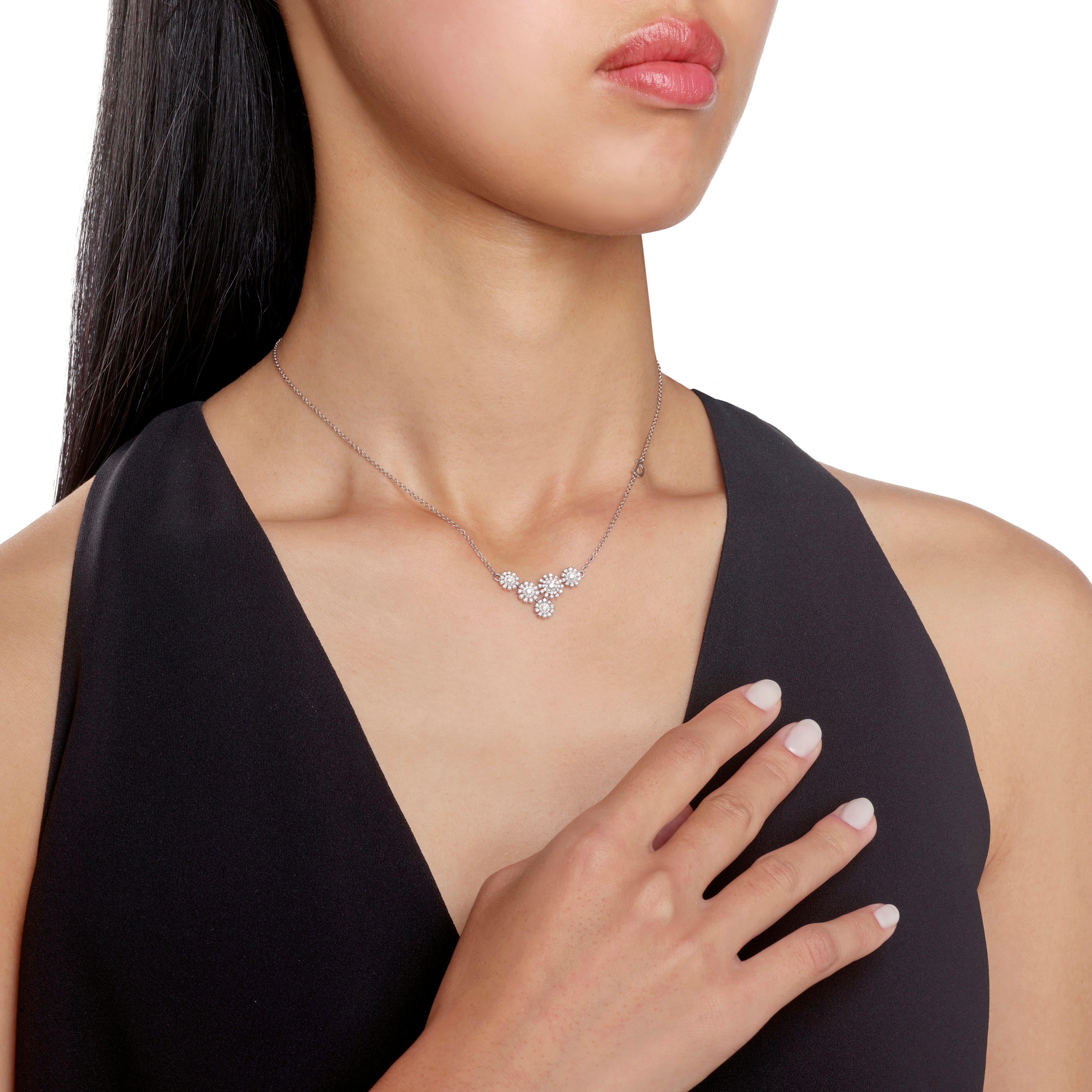 ホワイトゴールド、ダイヤモンド ネックレス - Damiani MARGHERITA