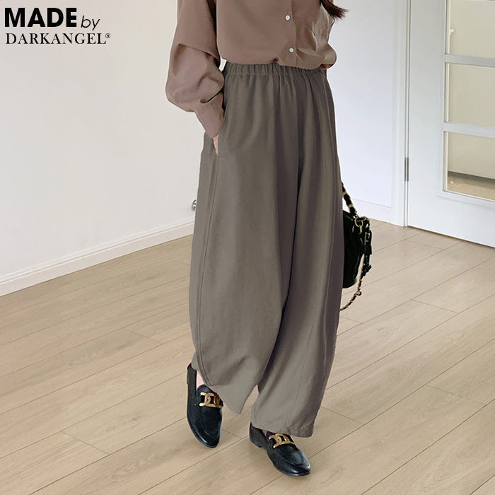 コクーンパンツ レディース 秋冬 春イージーパンツ 裏起毛 フランネル