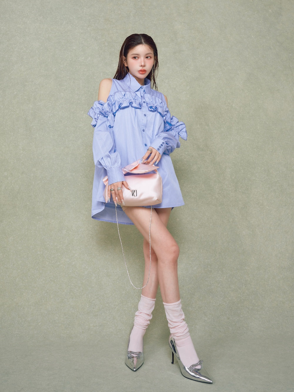 マルチストライプフリルシャツチュニック – Darich (ダーリッチ)