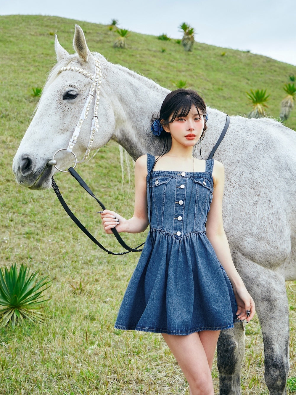 デニムベアフレアミニワンピース – Darich (ダーリッチ)