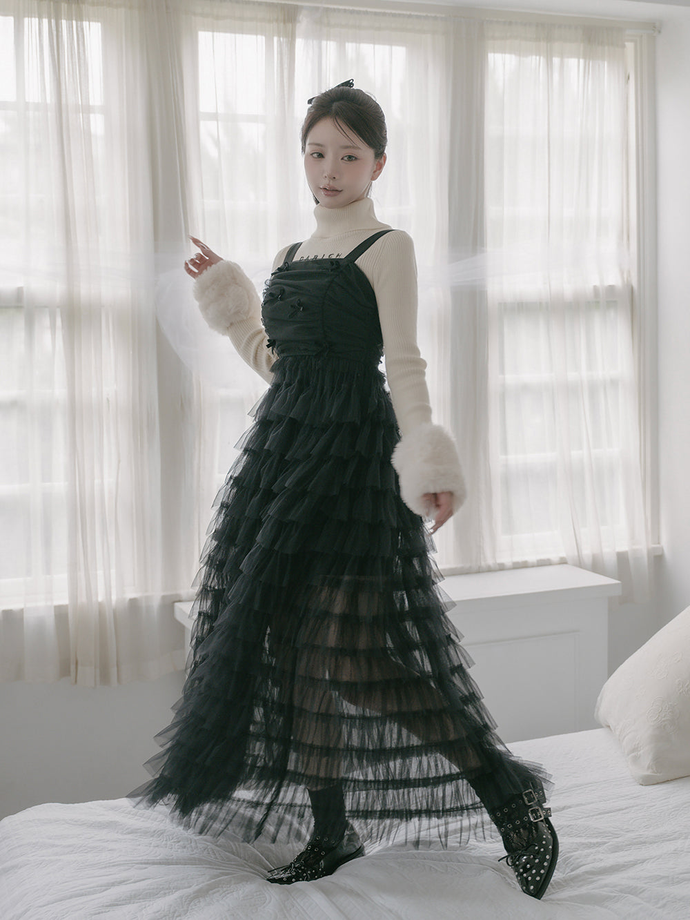 ベロアリボンチュールワンピース – Darich (ダーリッチ)