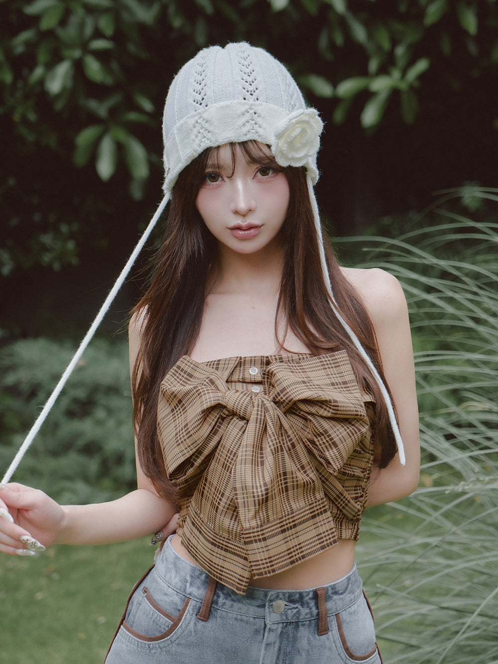 タータンチェックリボンベアトップ – Darich (ダーリッチ)