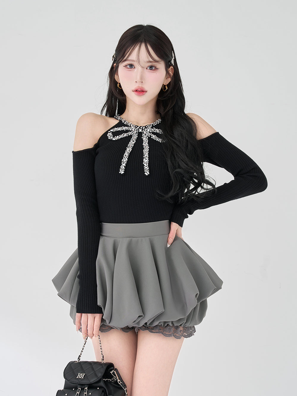 パールネックアメスリブラウス – Darich (ダーリッチ)