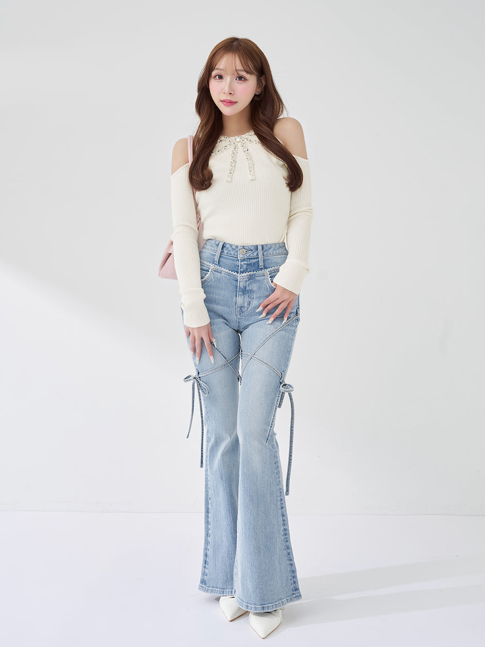 リボンビジューアメスリニットトップス ダーリッチ Darich 未開封