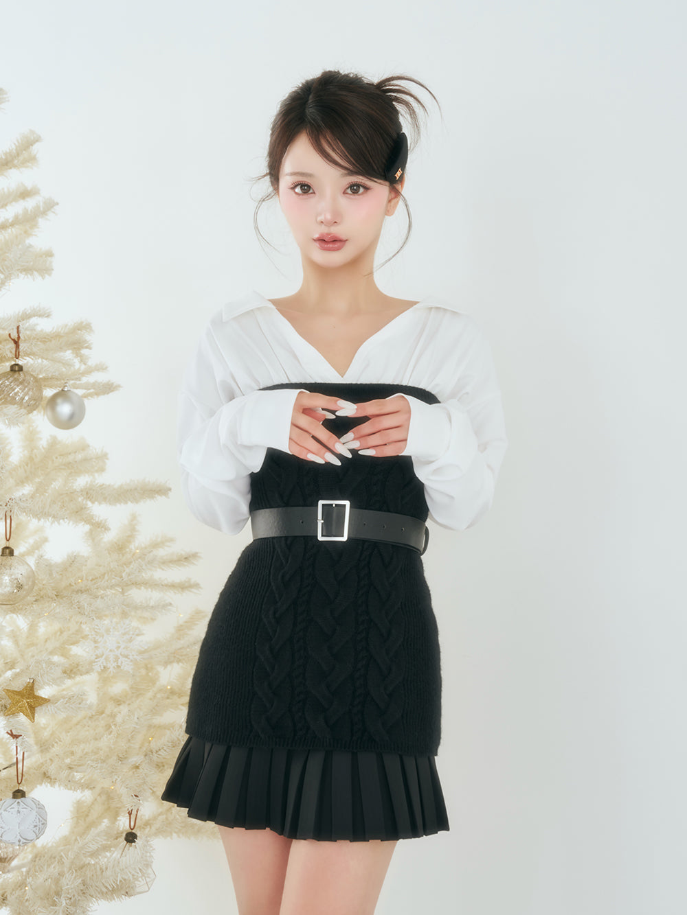 オープンケーブルニットミニワンピース – Darich (ダーリッチ)