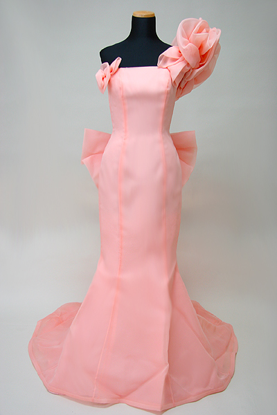 桂 由美［YUMI KATSURA］ カラードレス マーメイド サーモンピンク 7号