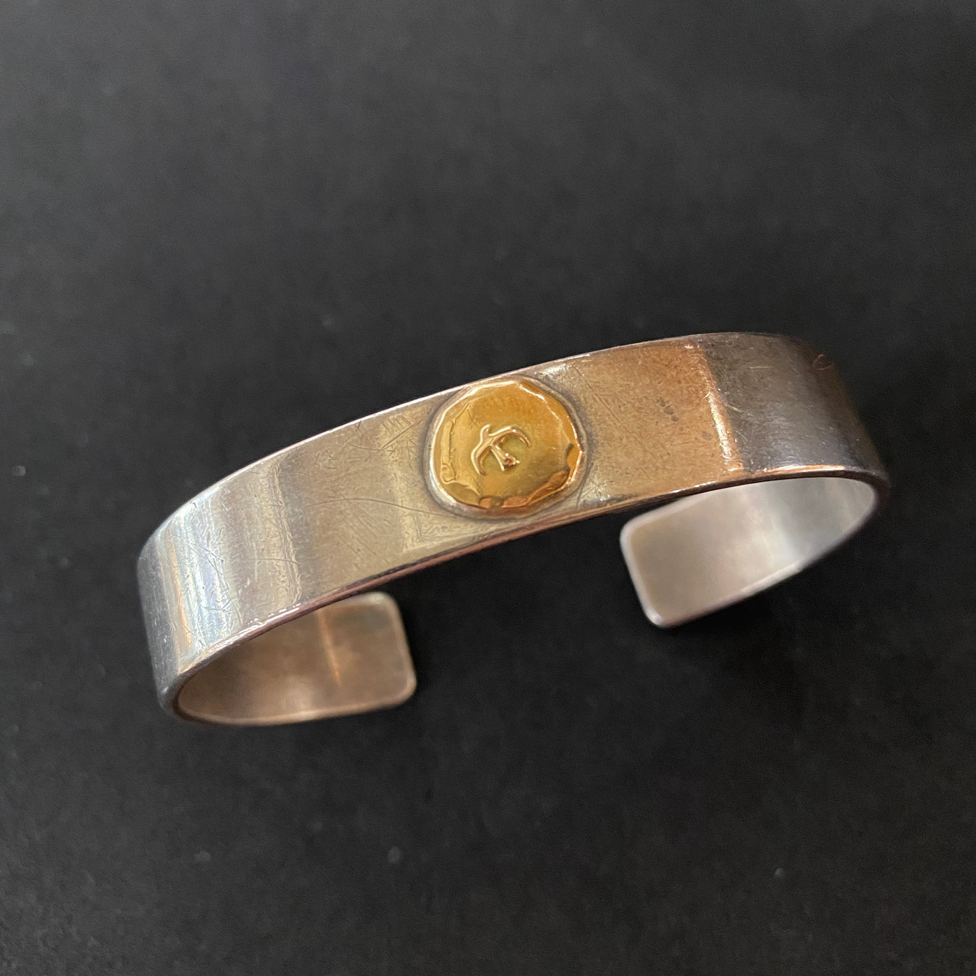 ゴローズ goro's [OLD][希少]平打ちブレス(M)※歪メタル ※斜め飛び