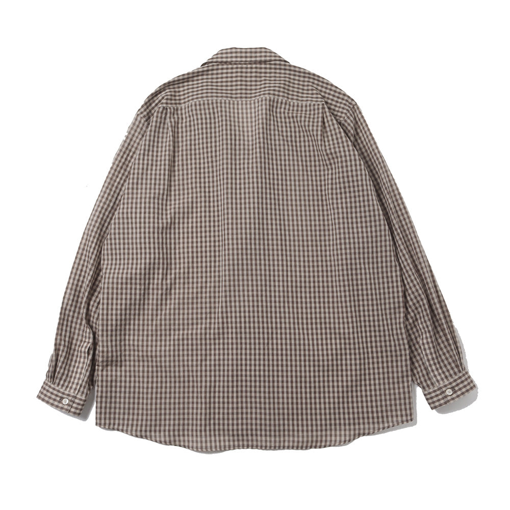 AURALEE) AIRY LIGHT COTTON CHECK P/O SHIRT (A25SS02GC) | AURALEE