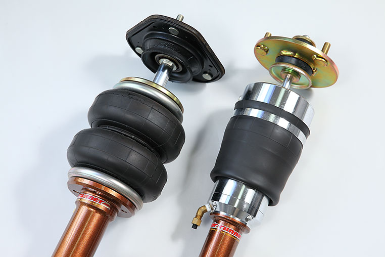 エアサスで車高が変わる仕組み。ベローズとスリーブの違い