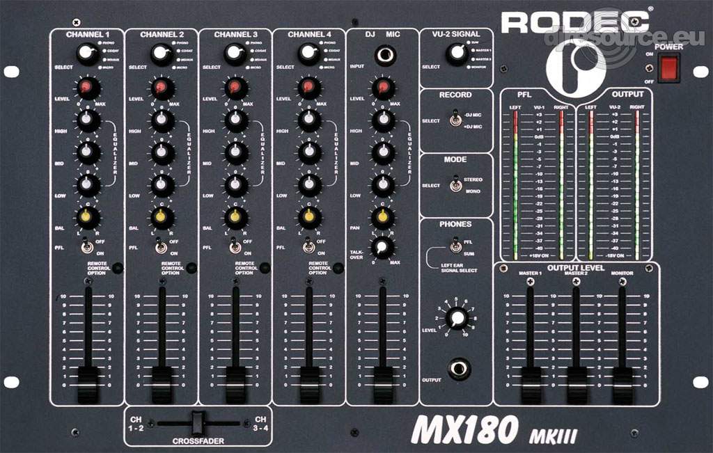 Rodec › MX180 MK3 › Mixer - Gearbase | DJResource