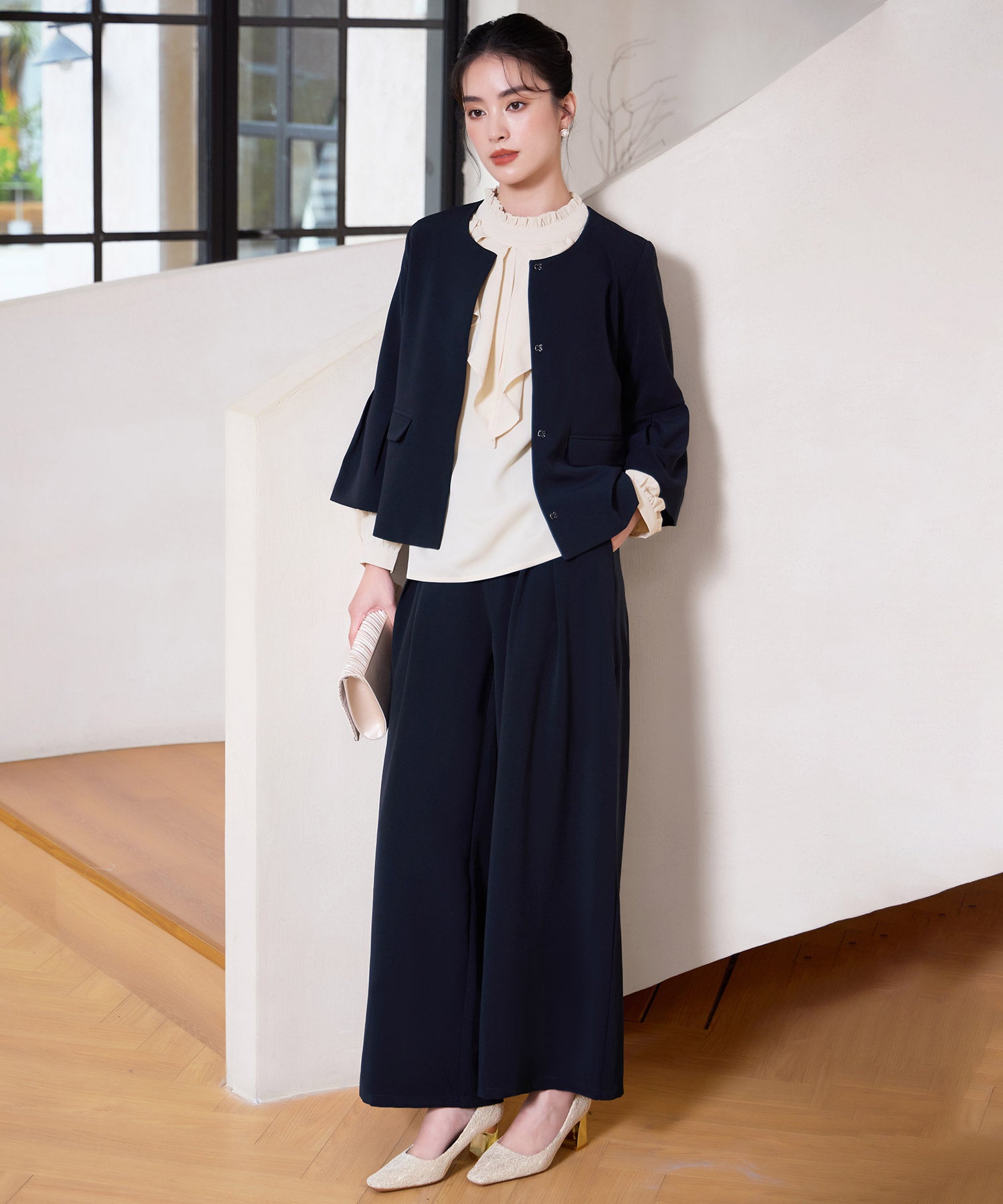 セットアップ 2点セットパーティー ワイドパンツドレスcy88621