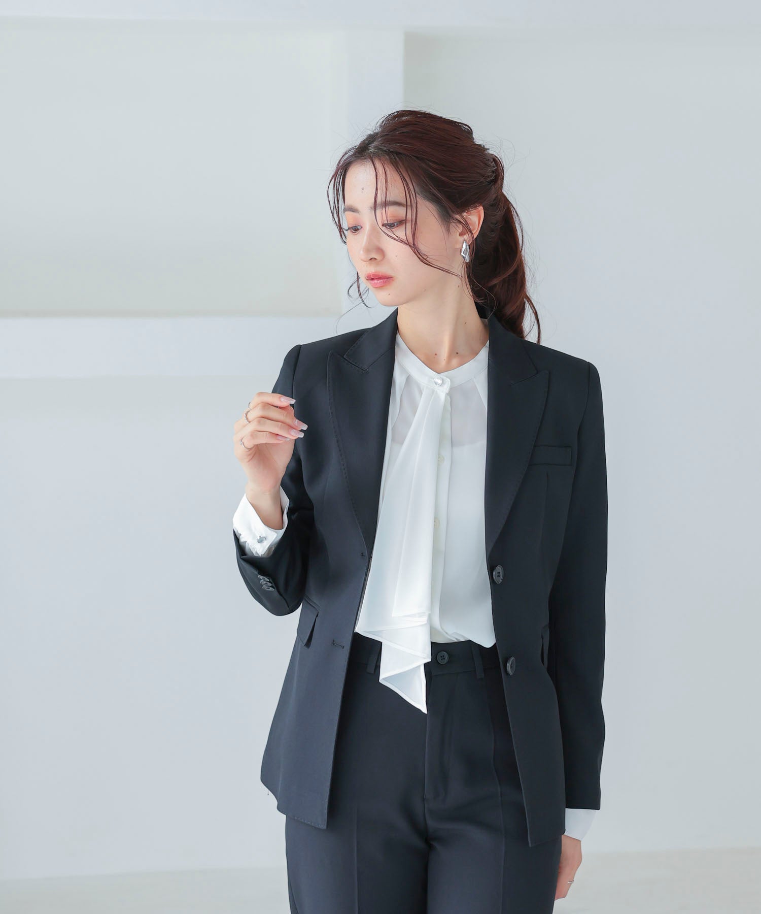 スーツ上下セット 2点セット ジャケット パンツds2416 ブラック