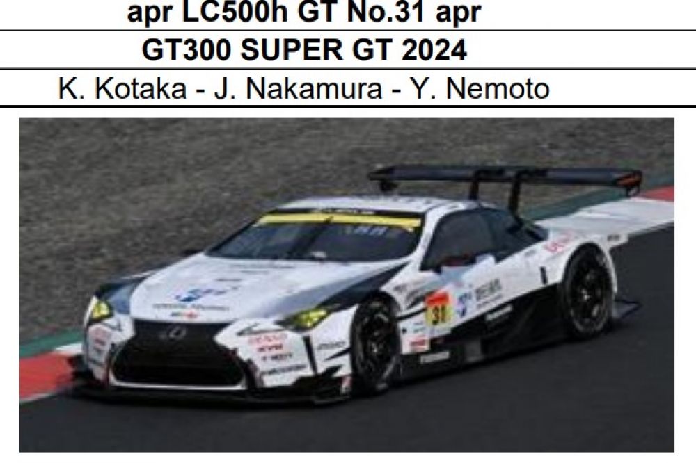 予約 スパーク1/43 スーパーGT 2024 apr LC500h GT #31 apr｜ミニカー