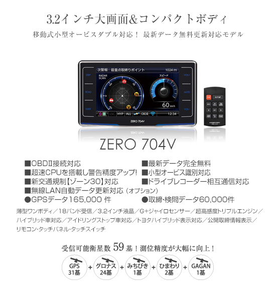 ドライビング・セーフティ・センサー ZERO 704V | COMTEC 株式会社
