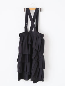 noir kei ninomiya ウールエステルギャバジンジャンパースカート [3Q