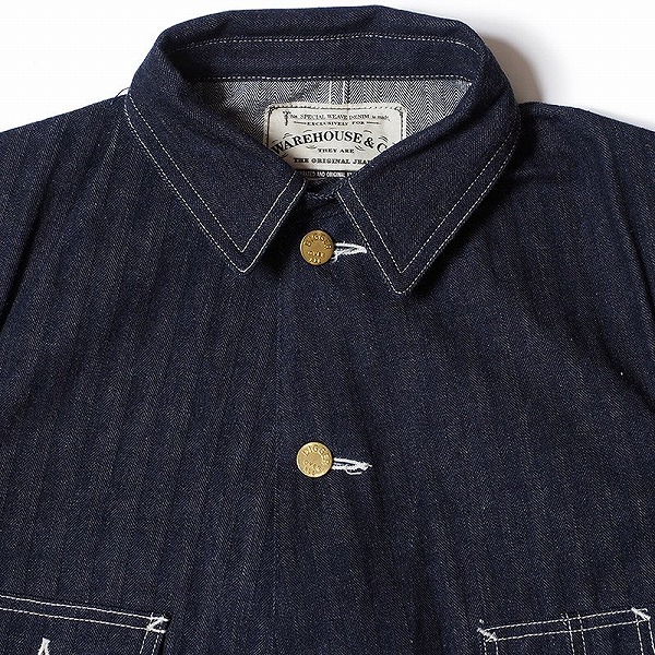WAREHOUSE[ウエアハウス] インディゴヘリンボーン カバーオール 2165