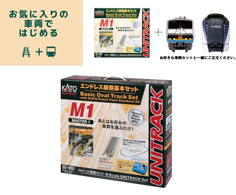 鉄道模型 Nゲージ KATO エンドレス基本セット M1 ×(2個)＋線路8本