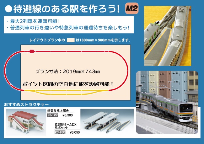 KATO鉄道模型オンラインショッピング M2 待避線付ｴﾝﾄﾞﾚｽ基本ｾｯﾄ ﾏｽﾀｰ2