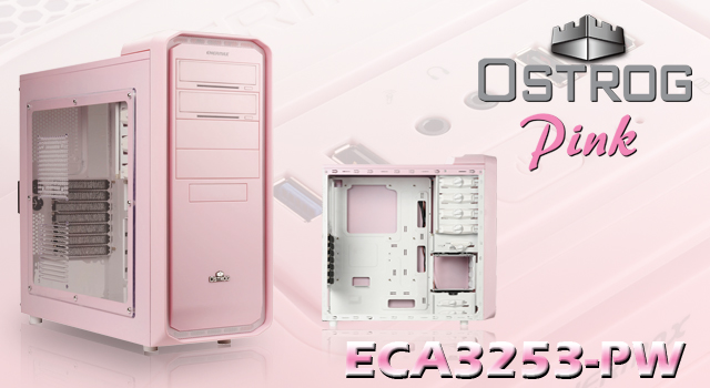ENERMAXミドルタワーケース OSTROG Pink ECA3253-PW トップ