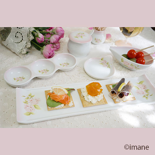 イマン ダイアナローズ プレート4枚セット イマン ダイアナローズ 陶器