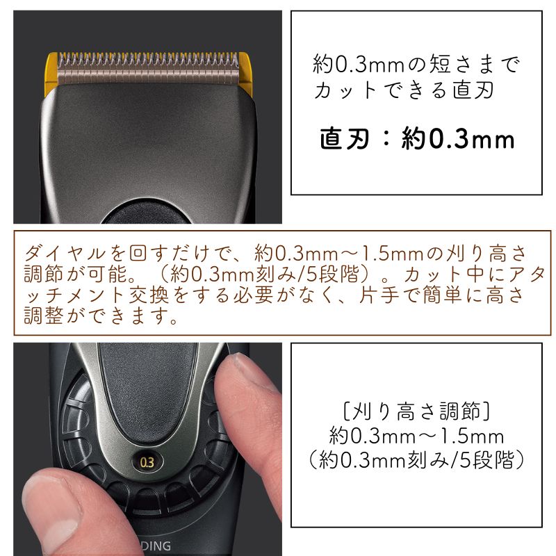 パナソニック プロリニアバリカン フェードカット ER-GP86-K | 理美容