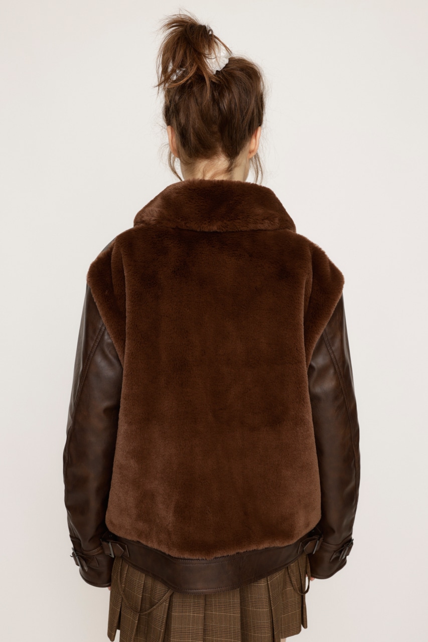 SLY | FAUX FUR DOCKING G-1 ジャケット (ブルゾン ) |SHEL'TTER WEBSTORE