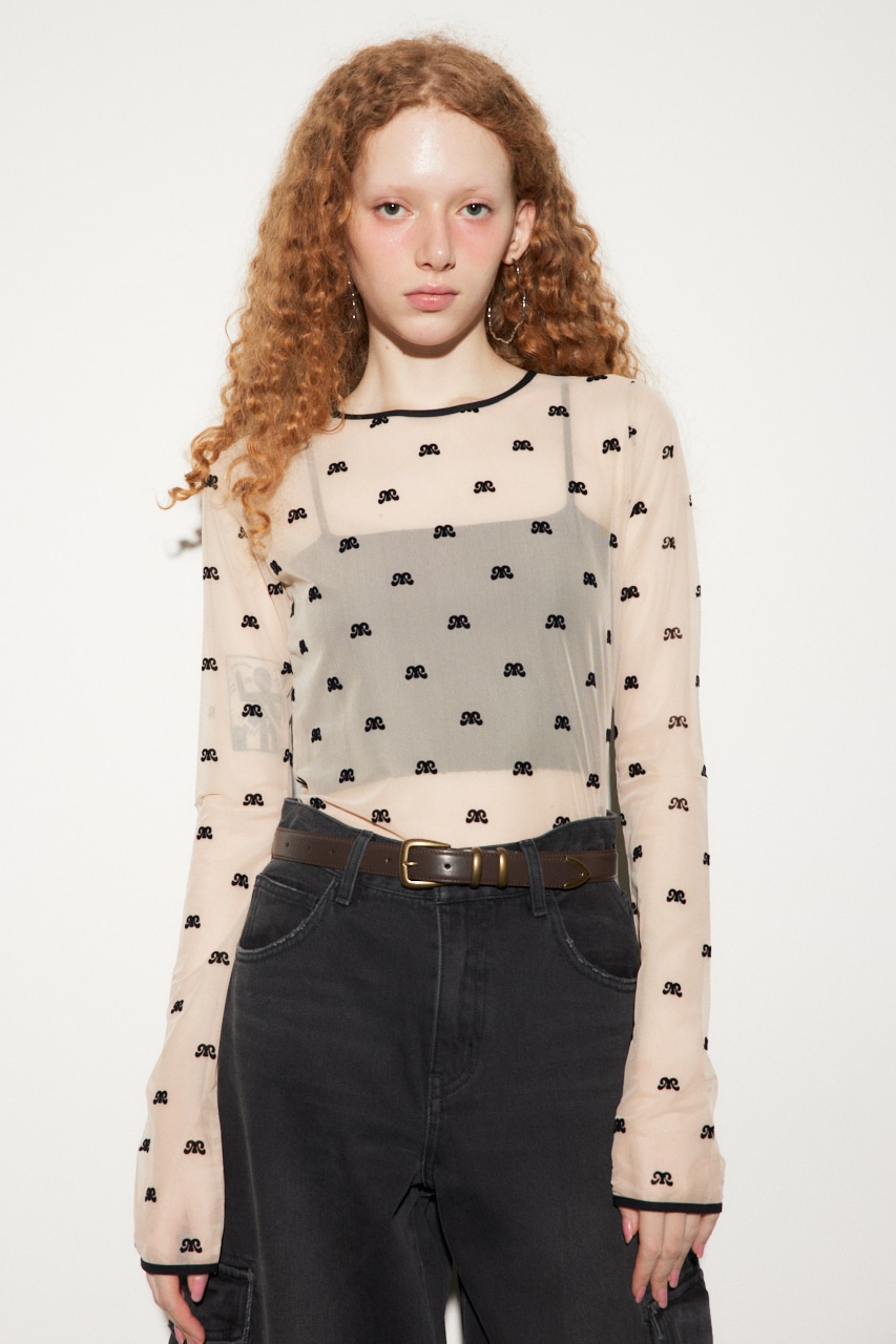 SLY | MICHIXSLY SHEER MOTIF トップス (Tシャツ・カットソー(長袖
