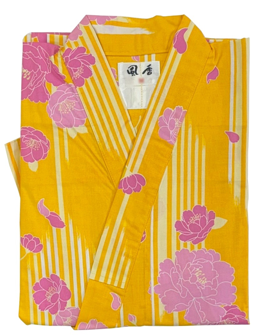 女性用柄】旅館用仕立て上がり人形袖浴衣 S・M・L・LL【矢羽に