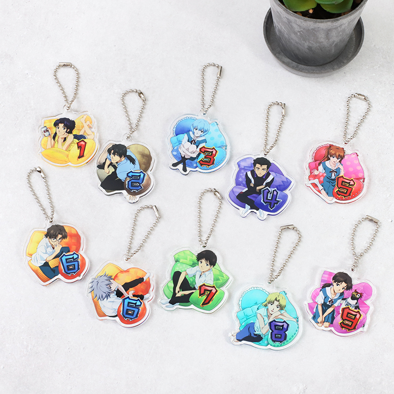 まちじゅうエヴァンゲリオンJR 綾波レイ、マリ、アクリルキー