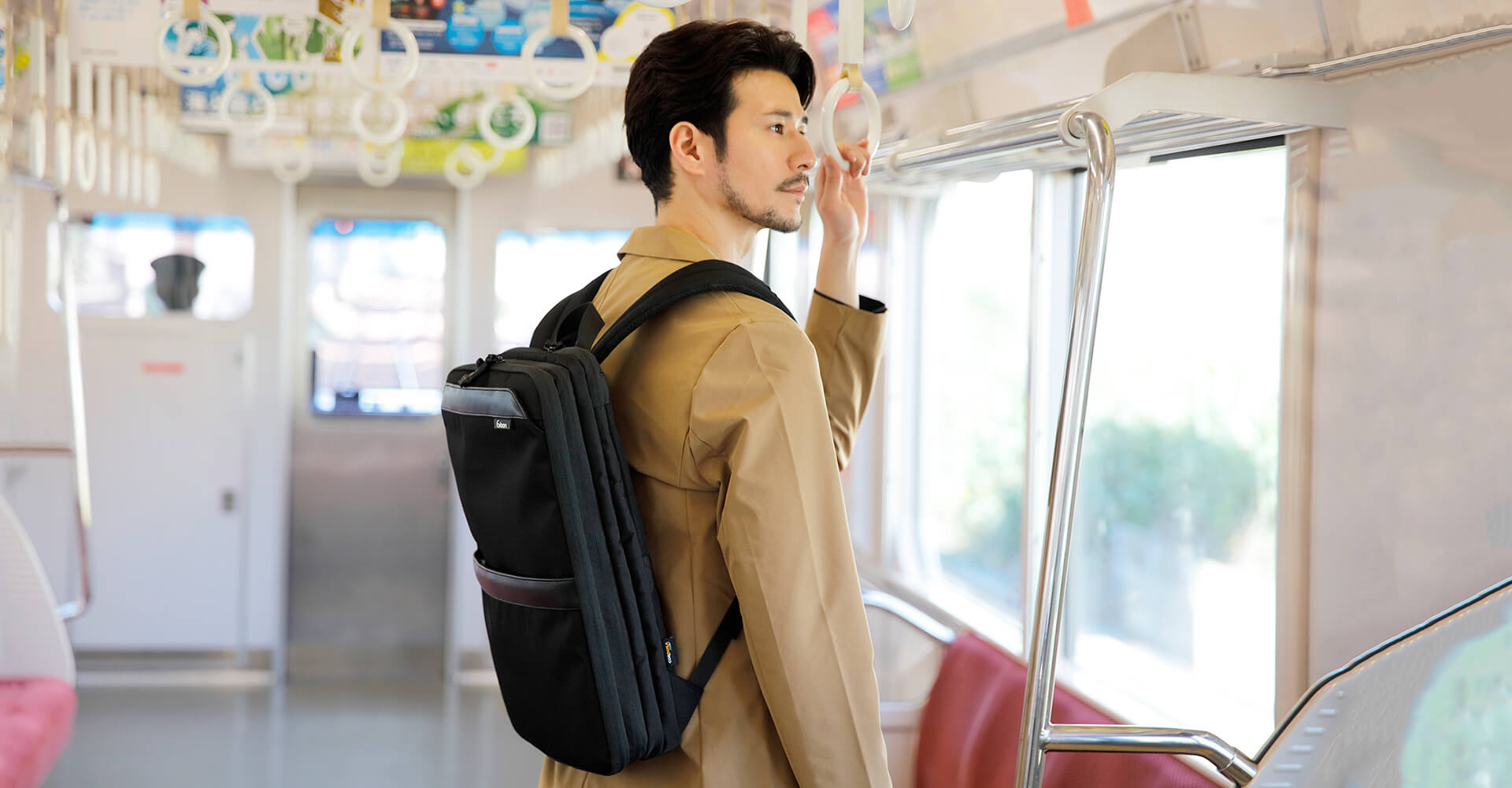 Evoon マルチビジネスリュックSlim・容量15L～拡張時22L【3営業日以内