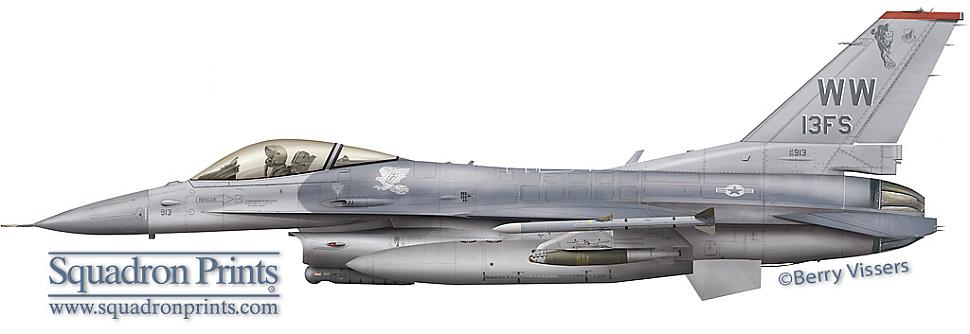 米空軍 13TH F-16 PANTHERS WW フルパッチ 三沢離日 13th Fighter